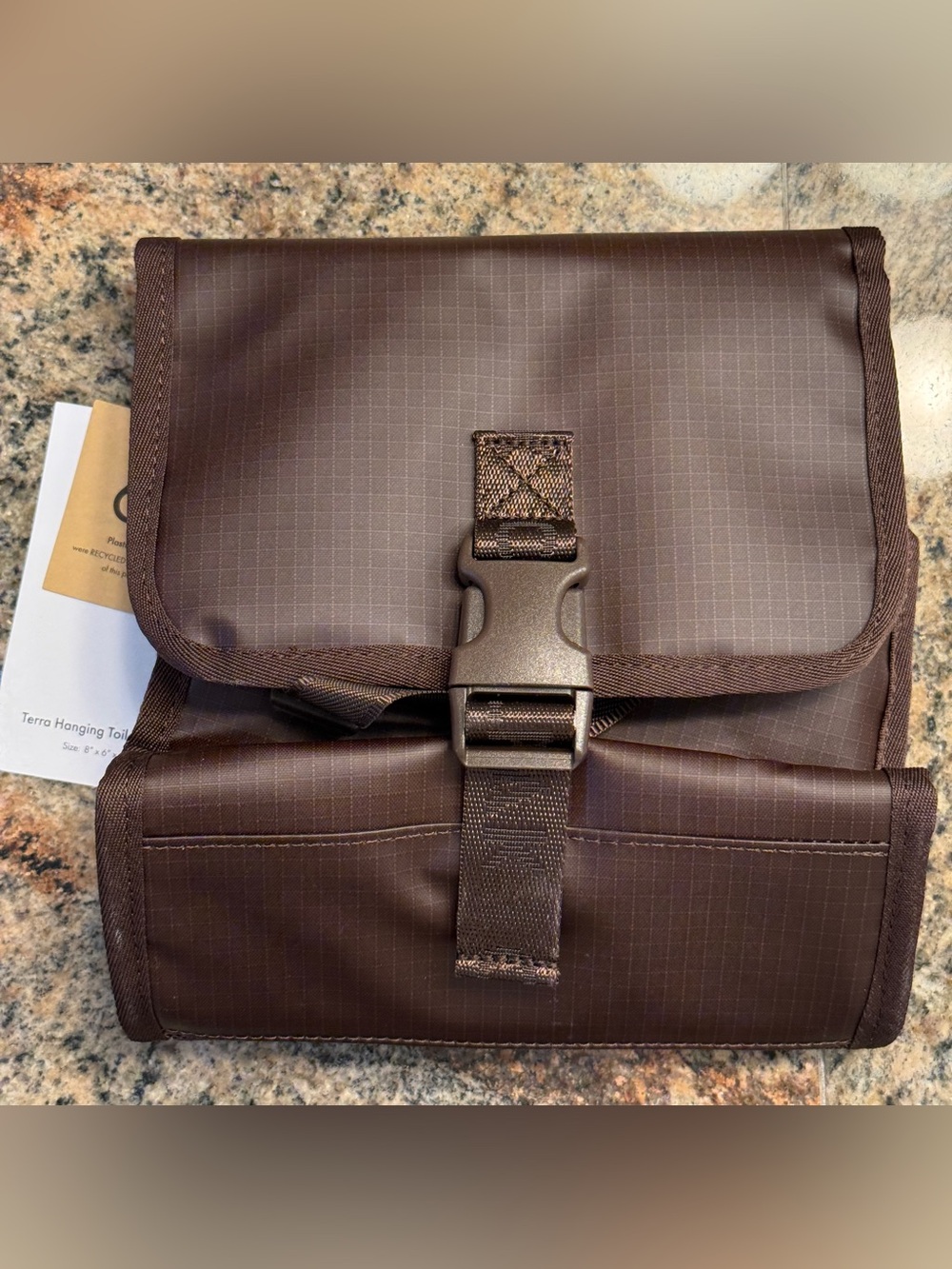 CALPAK Terra Hanging Toiletry Bag in Walnut NWT